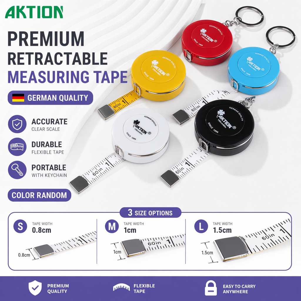 Tape Measure - Pita Ukur 1.5M 60Inch AKTION Retractable